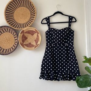 Privacy Please Lily Mini Black and White Polka Dot